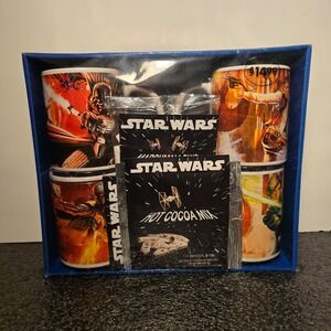 Galerie Star Wars Mug Gift Set of 4 Mugs & Hot Cocoa Mix With Marshmallows 2010